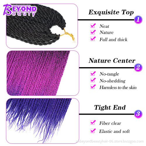 Pre Twist Crochet Braid Hair Synthetic Black Ombre Brown Braids Crochet Twist Braiding Hair